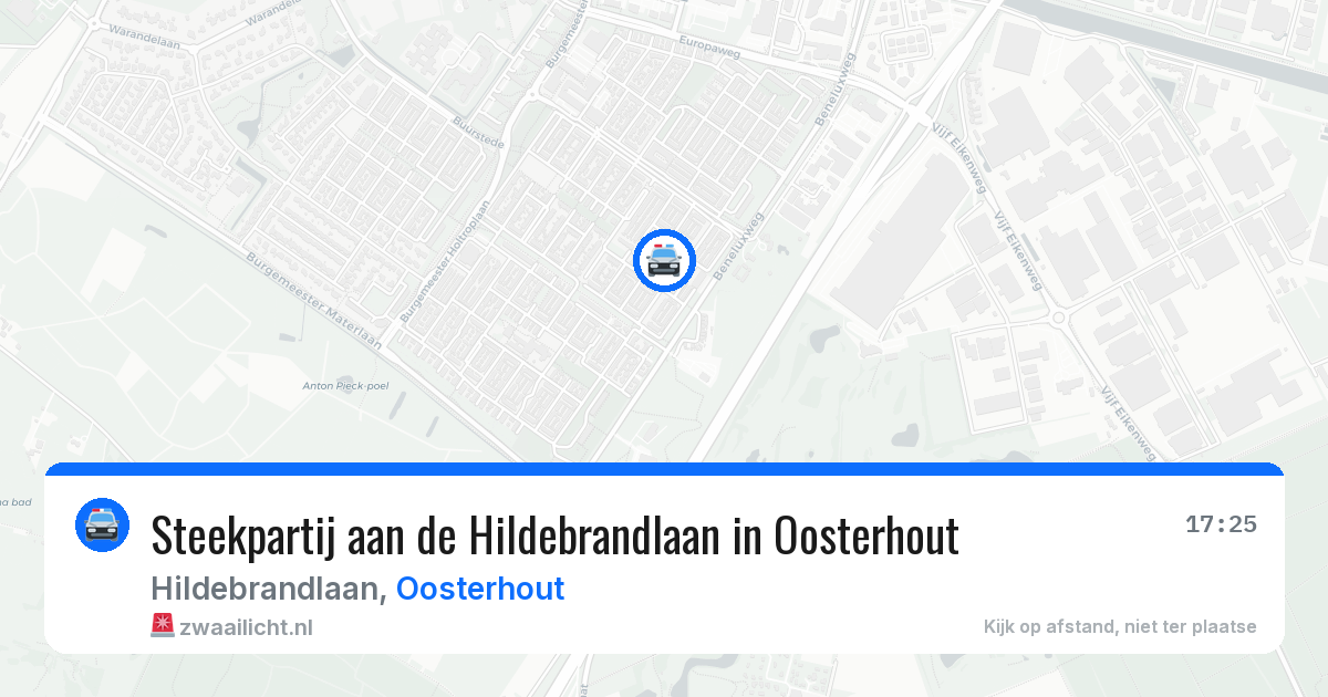 Steekpartij aan de Hildebrandlaan in Oosterhout — 16 jan 2026