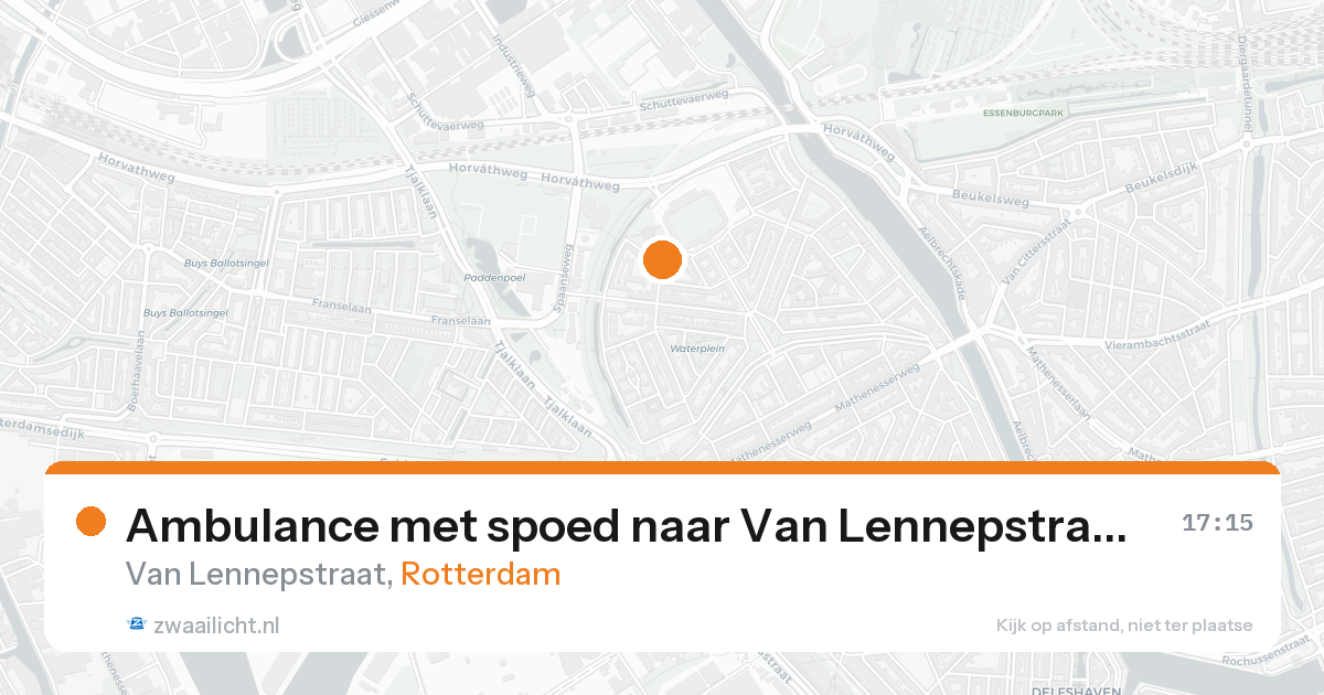 Ambulance met spoed naar Van Lennepstraat in Rotterdam — 15 aug 2026