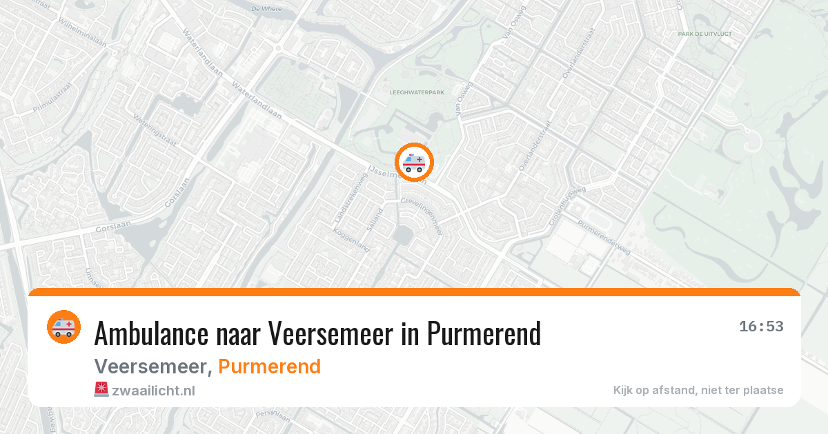 Ambulance naar Veersemeer in Purmerend — 11 aug 2026