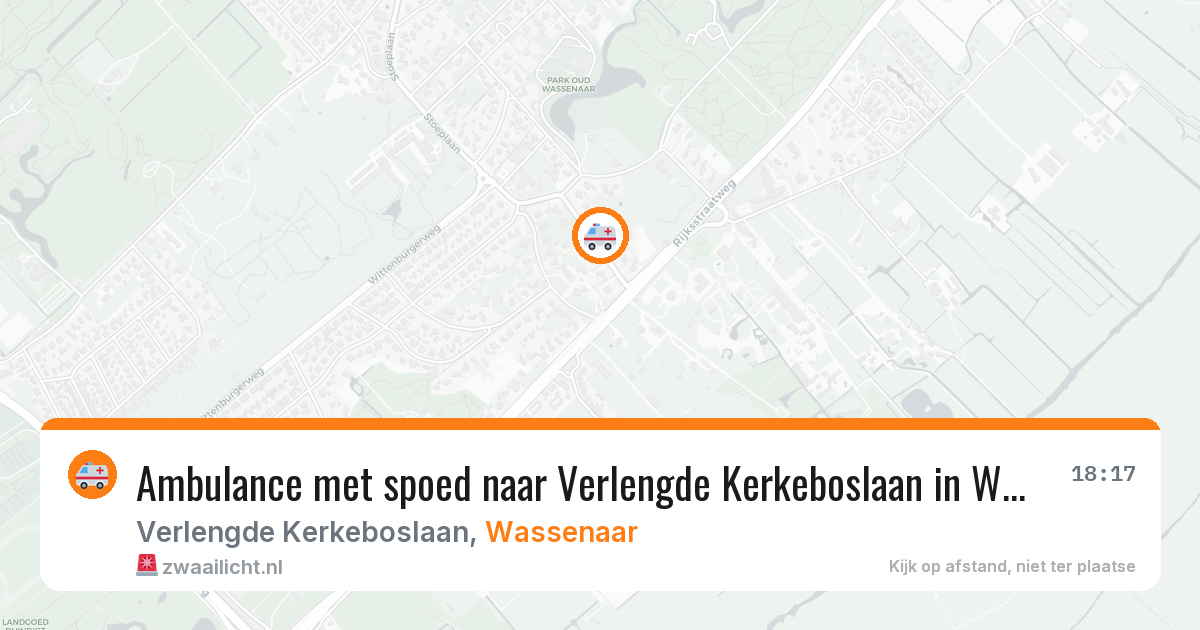 Ambulance met spoed naar Verlengde Kerkeboslaan in Wassenaar — 27 jul 2026