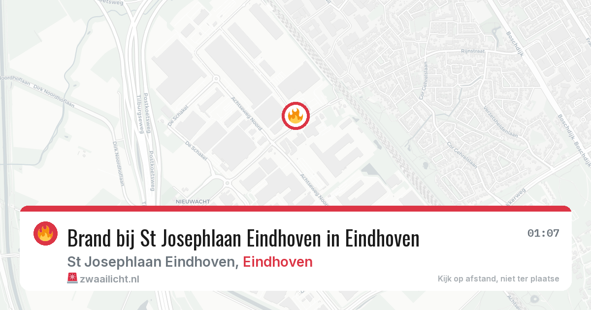 Brand bij St Josephlaan Eindhoven in Eindhoven — 15 jun 2026