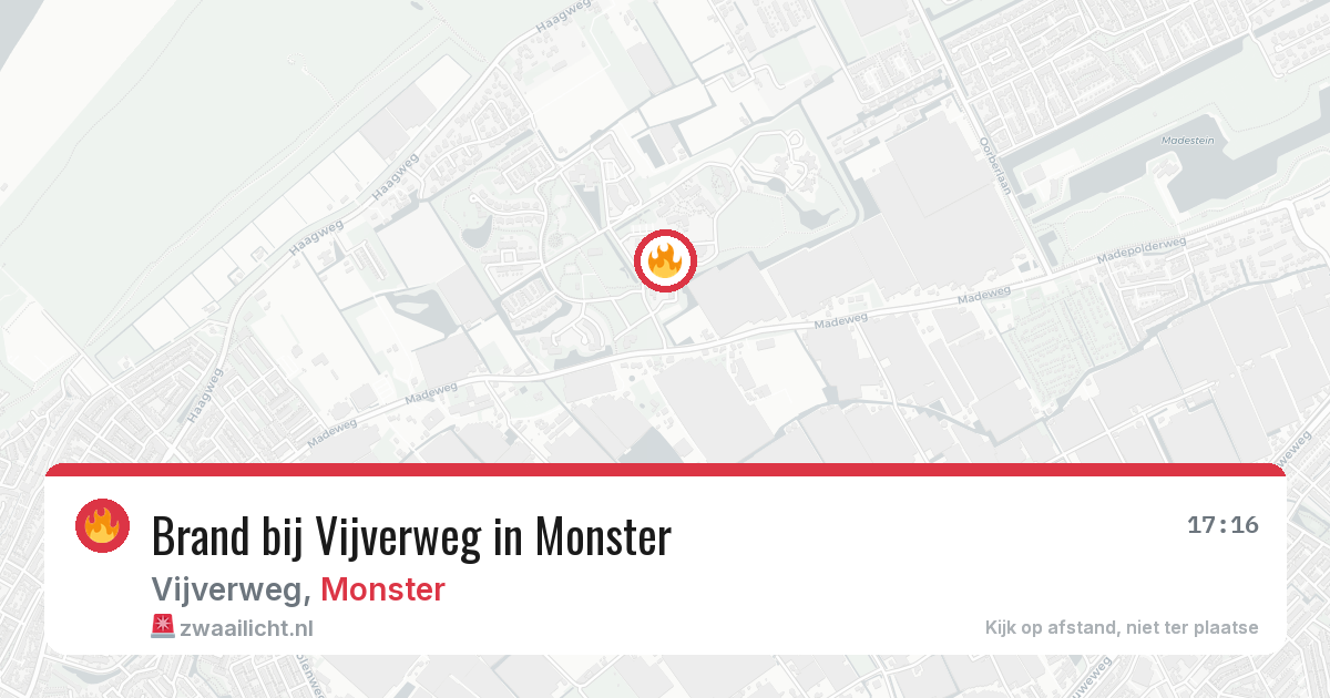 Brand bij Vijverweg in Monster — 13 jun 2026