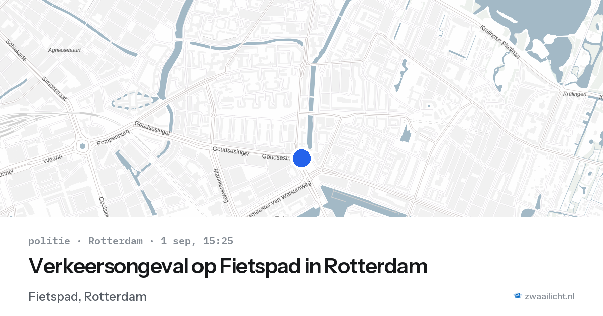 Verkeersongeval op Fietspad in Rotterdam — 1 sep 2026