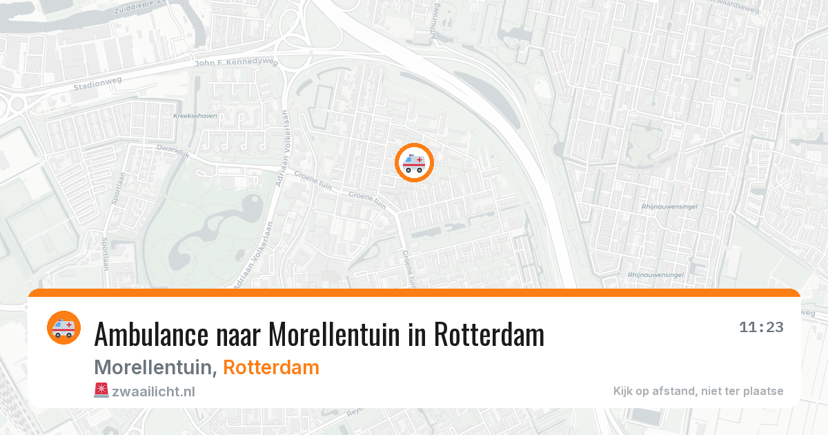 Ambulance naar Morellentuin in Rotterdam — 20 jul 2026