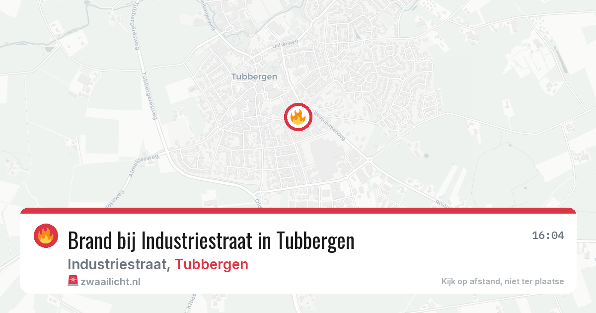 Brand bij Industriestraat in Tubbergen — 21 jun 2026