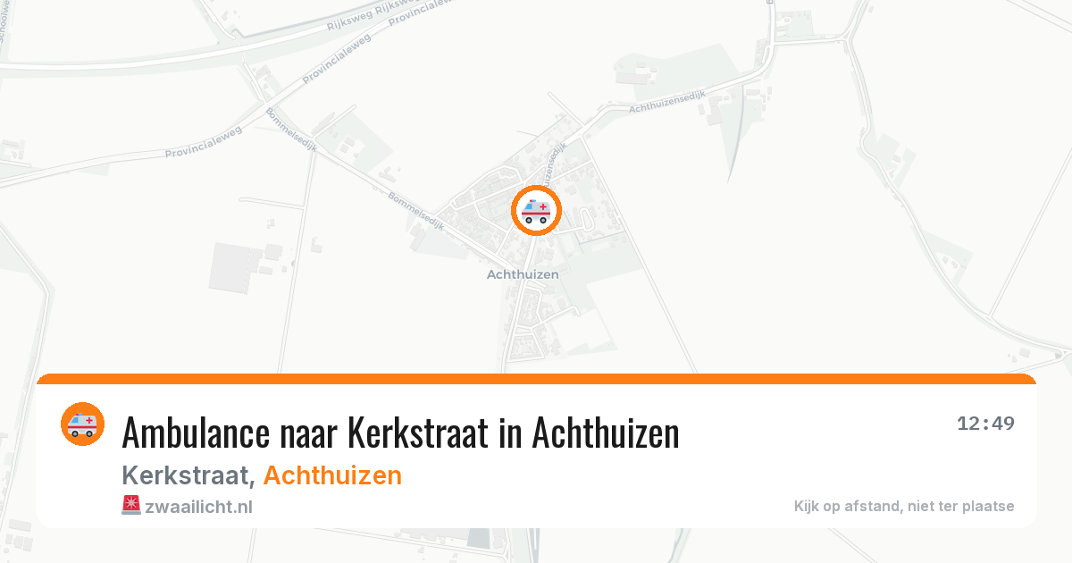 Ambulance naar Kerkstraat in Achthuizen — 25 jul 2026