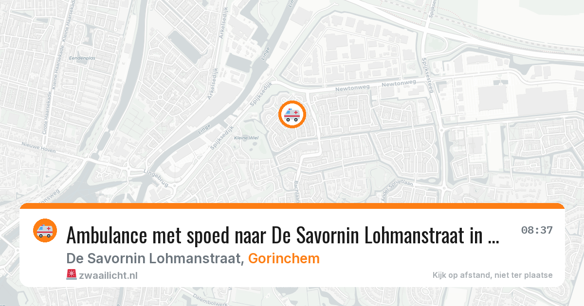 Ambulance met spoed naar De Savornin Lohmanstraat in Gorinchem — 12 aug 2026