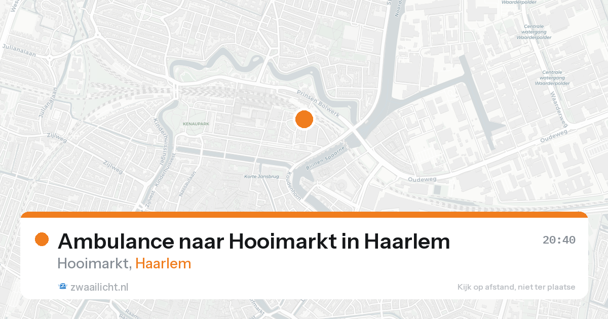 Ambulance naar Hooimarkt in Haarlem — 15 aug 2026
