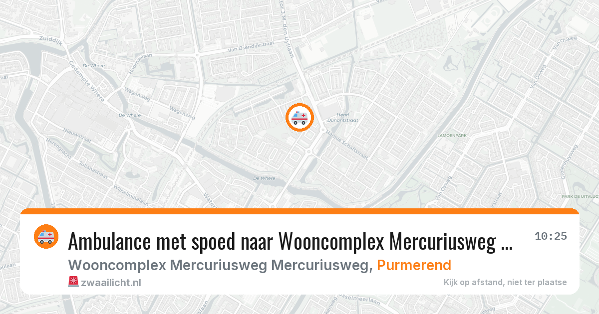 Ambulance met spoed naar Wooncomplex Mercuriusweg Mercuriusweg in Purmerend — 30 jan 2026