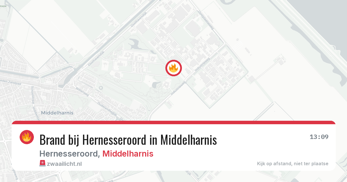 Brand bij Hernesseroord in Middelharnis — 11 apr 2026