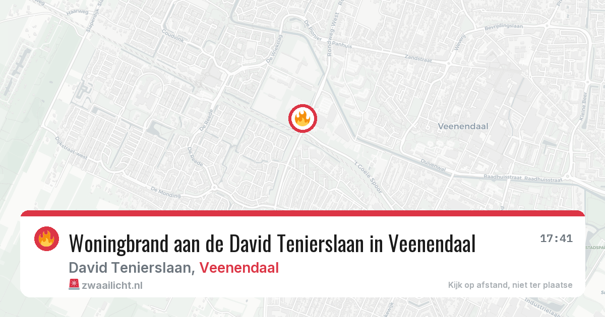 Woningbrand aan de David Tenierslaan in Veenendaal — 5 mrt 2026