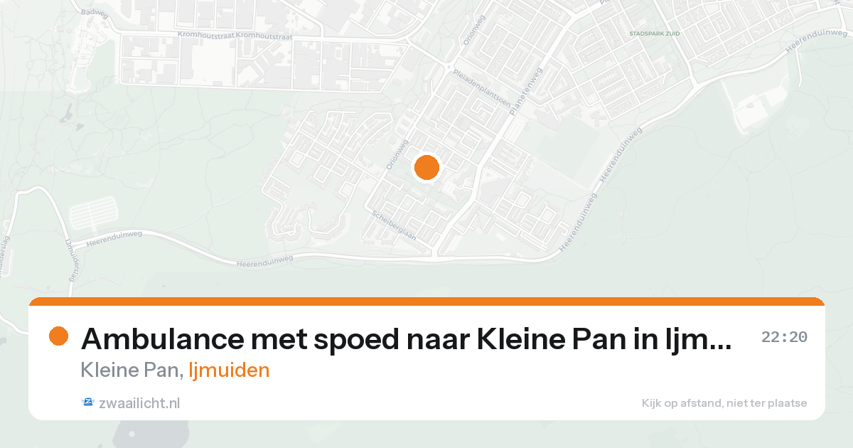 Ambulance met spoed naar Kleine Pan in Ijmuiden — 19 aug 2026