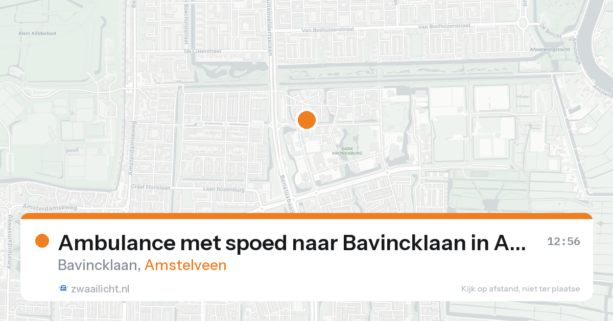 Ambulance met spoed naar Bavincklaan in Amstelveen — 22 aug 2026