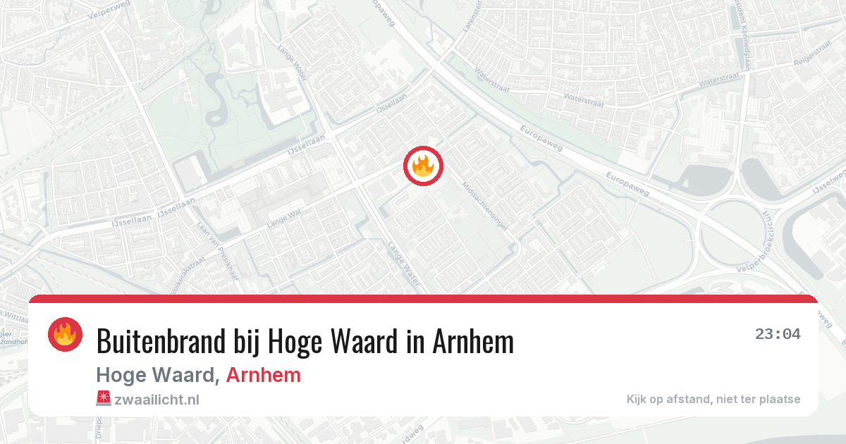 Buitenbrand bij Hoge Waard in Arnhem — 31 mei 2026