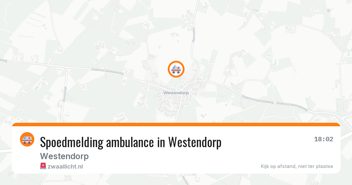 Spoedmelding ambulance in Westendorp — 30 jul 2026