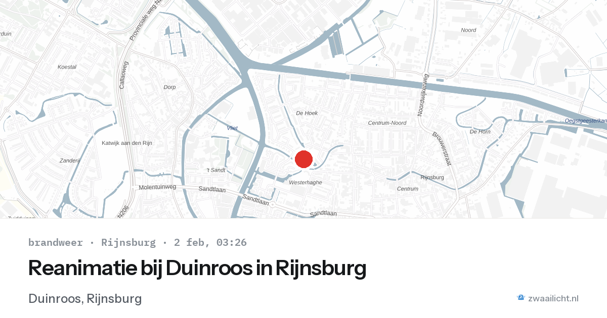 Reanimatie bij Duinroos in Rijnsburg — 2 feb 2026