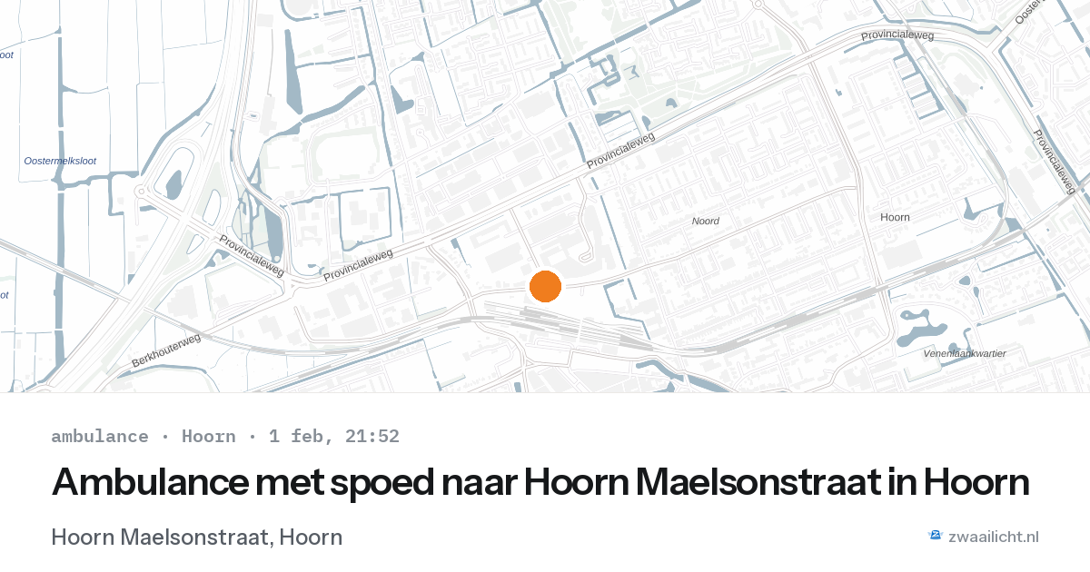 Ambulance met spoed naar Hoorn Maelsonstraat in Hoorn — 1 feb 2026
