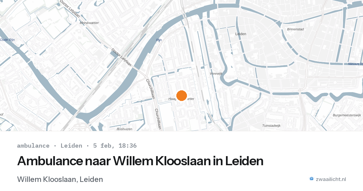 Ambulance naar Willem Klooslaan in Leiden — 5 feb 2026