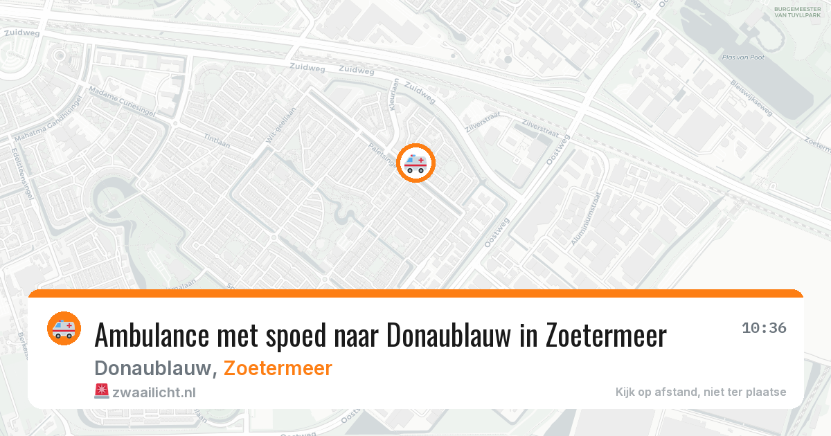 Ambulance met spoed naar Donaublauw in Zoetermeer — 16 jul 2026