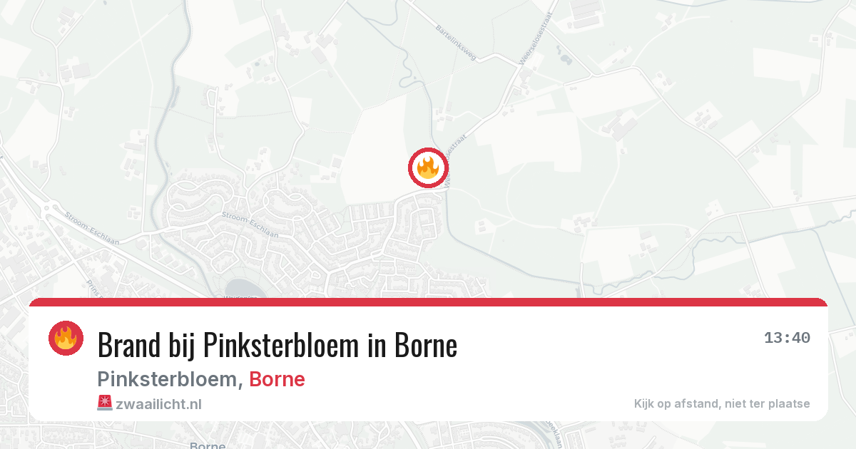 Brand bij Pinksterbloem in Borne — 17 jul 2026