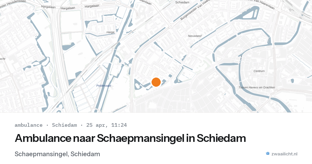Ambulance naar Schaepmansingel in Schiedam — 11 apr 2026
