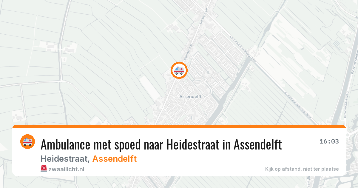 Ambulance met spoed naar Heidestraat in Assendelft — 2 apr 2026
