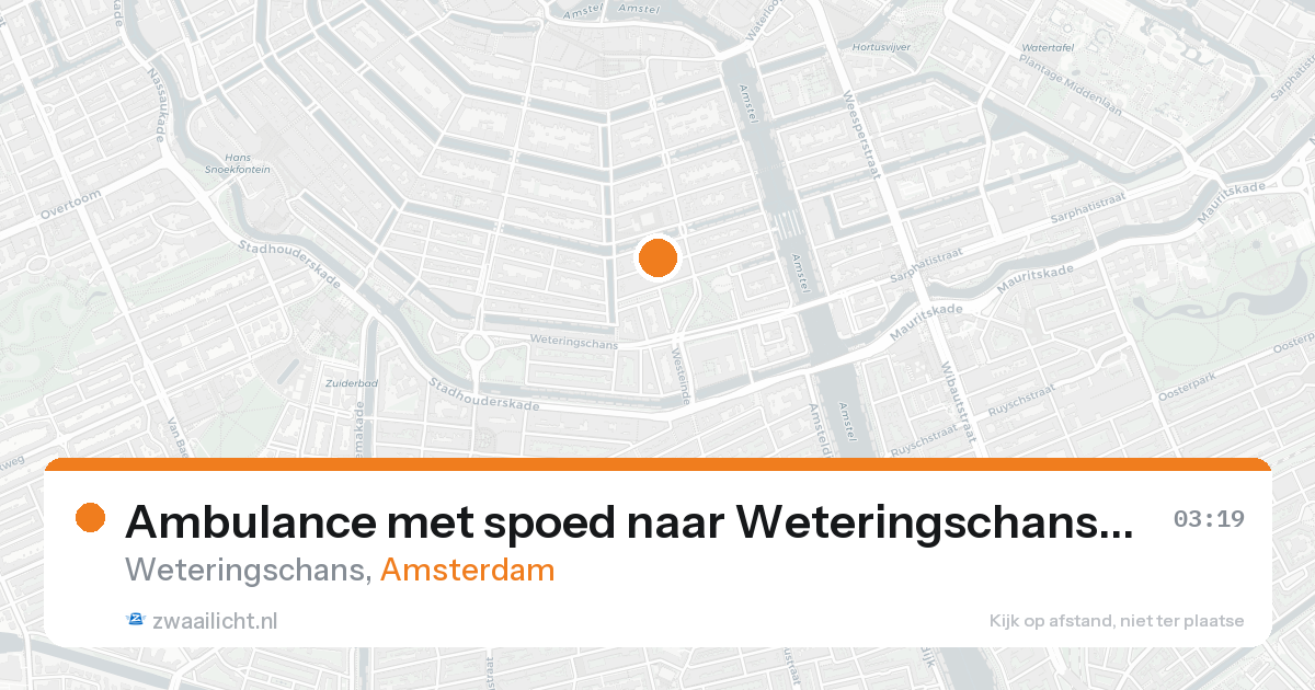 Ambulance met spoed naar Weteringschans in Amsterdam — 31 jan 2026