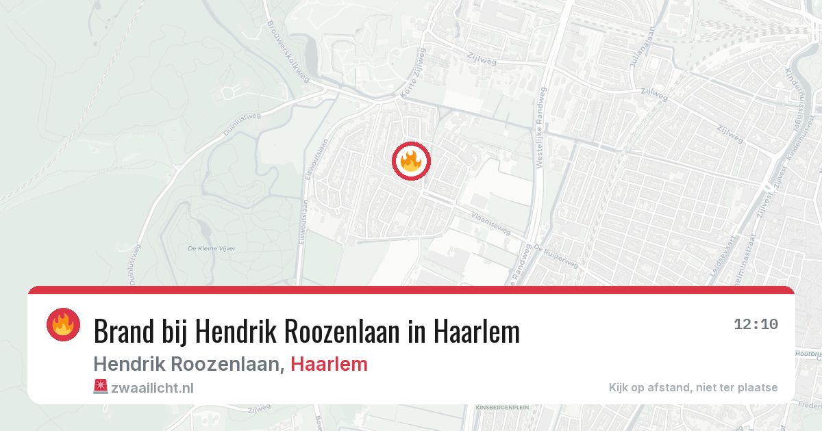 Brand bij Hendrik Roozenlaan in Haarlem — 20 jul 2026