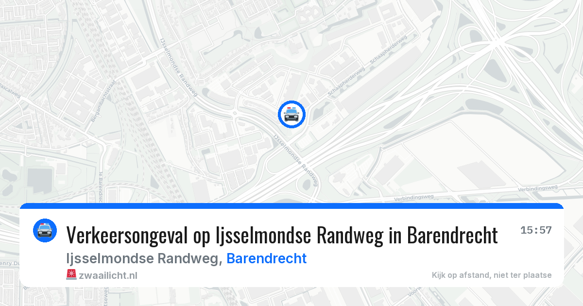 Verkeersongeval op Ijsselmondse Randweg in Barendrecht — 6 jun 2026