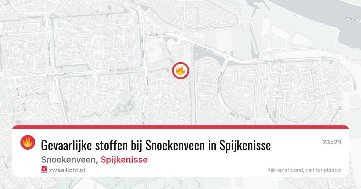 Gevaarlijke stoffen bij Snoekenveen in Spijkenisse — 25 jun 2026