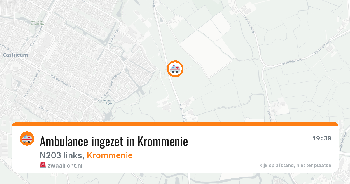 Ambulance ingezet in Krommenie — 13 aug 2026