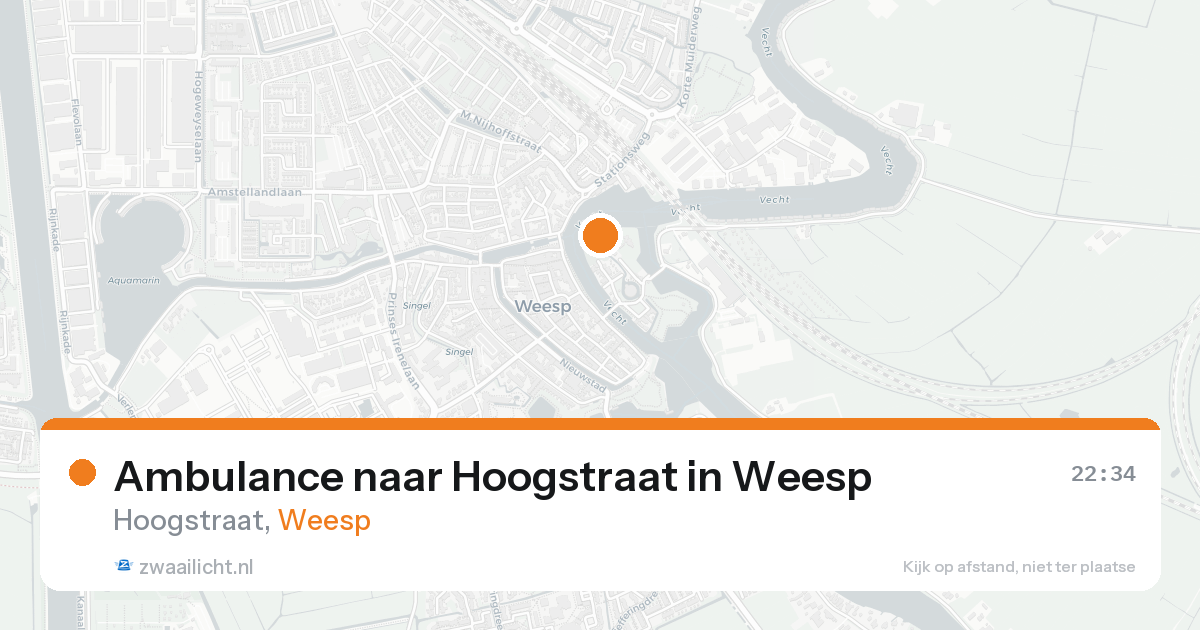 Ambulance naar Hoogstraat in Weesp — 21 aug 2026