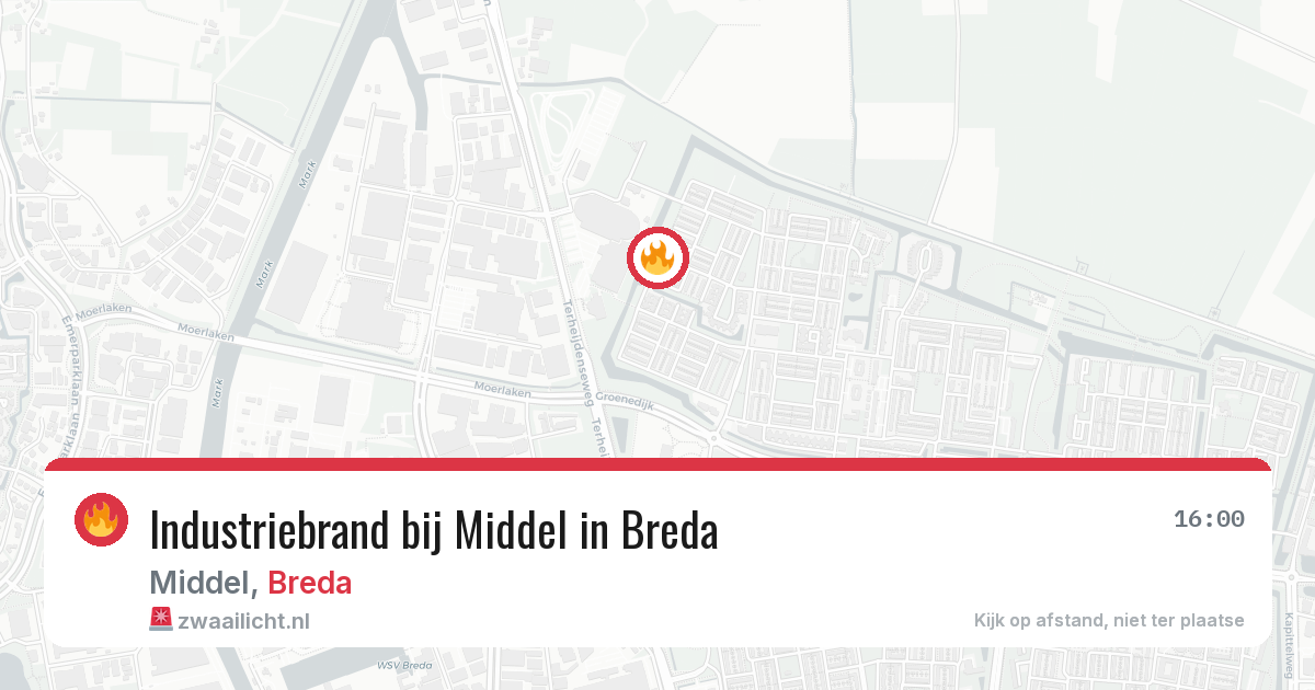 Industriebrand bij Middel in Breda — 16 jun 2026