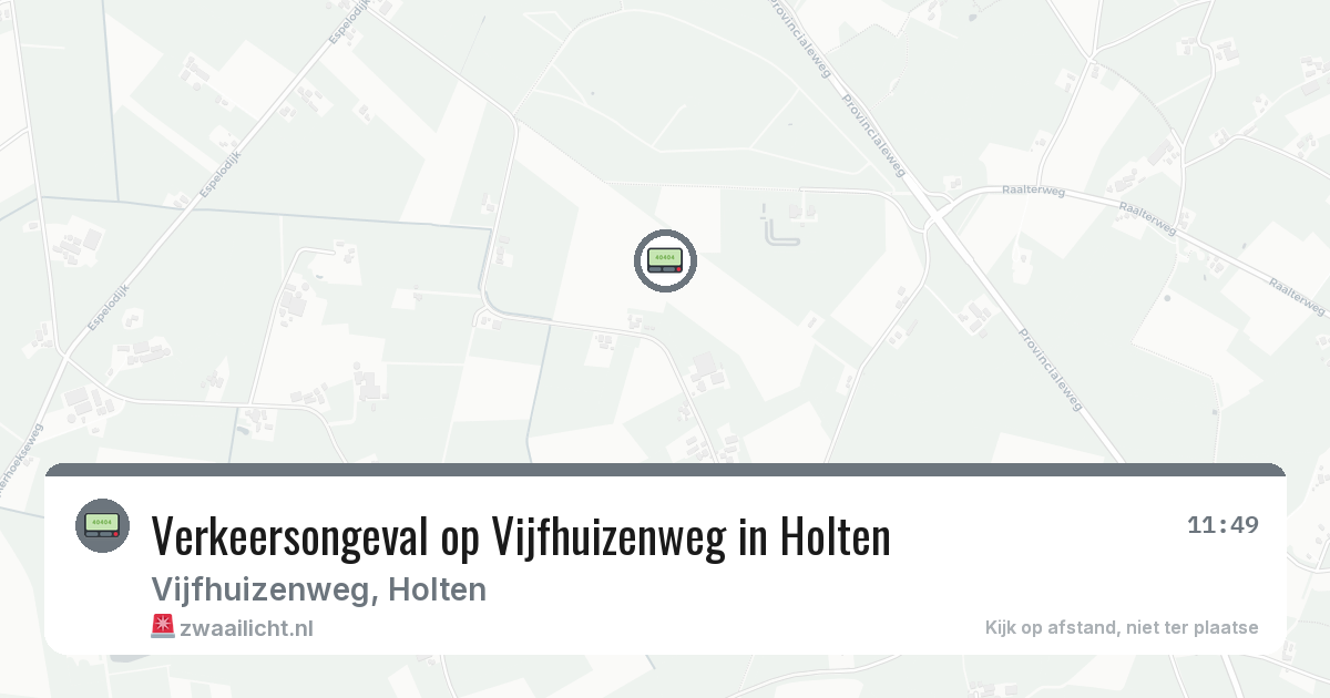 Verkeersongeval op Vijfhuizenweg in Holten — 17 jul 2026