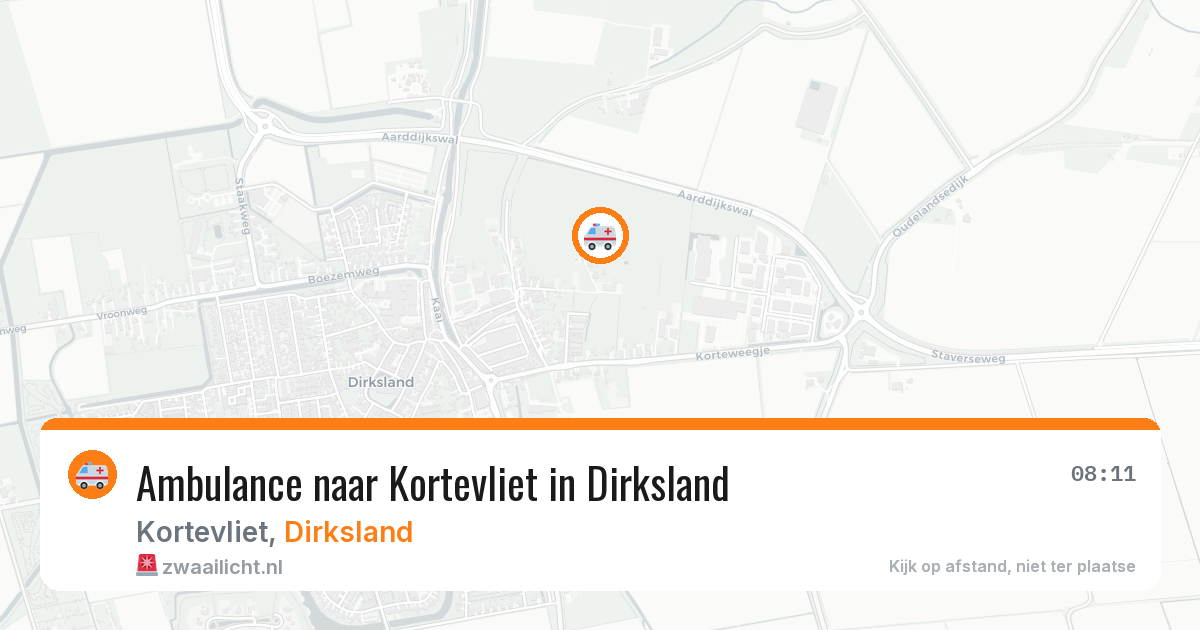 Ambulance naar Kortevliet in Dirksland — 27 mei 2026