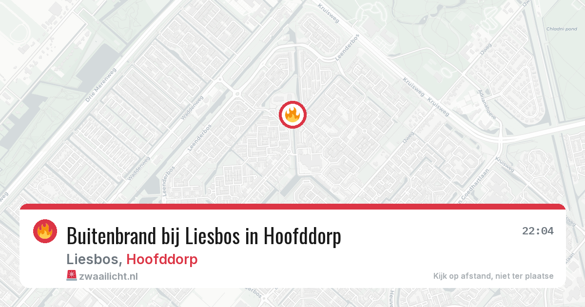 Buitenbrand bij Liesbos in Hoofddorp — 6 mei 2026