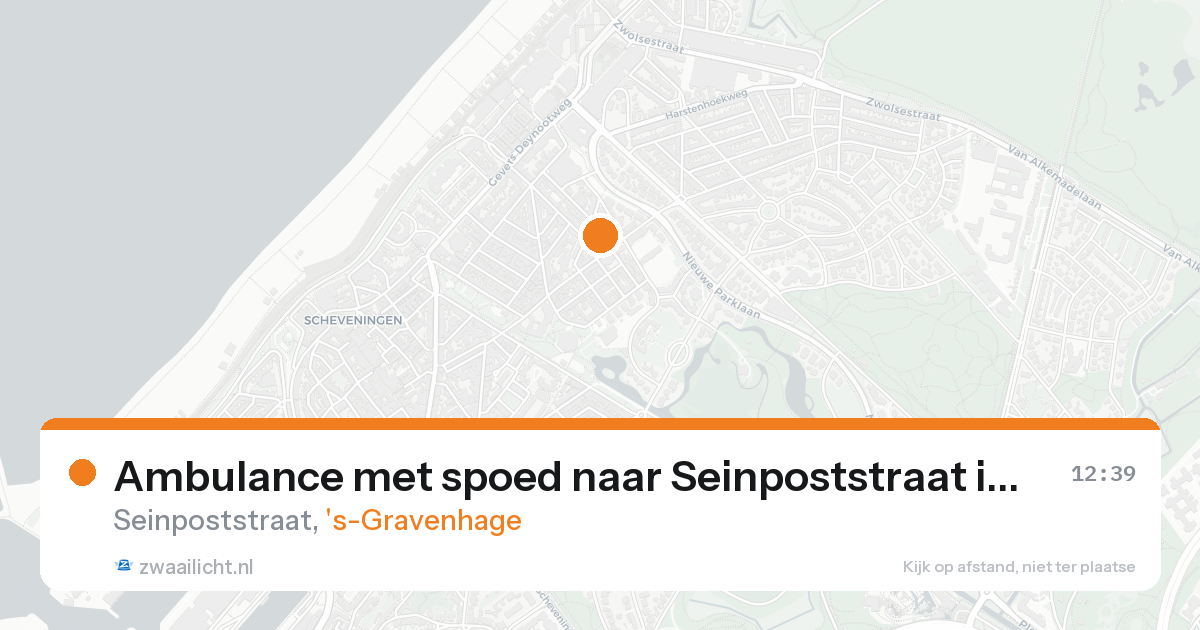 Ambulance met spoed naar Seinpoststraat in 's-Gravenhage — 18 aug 2026