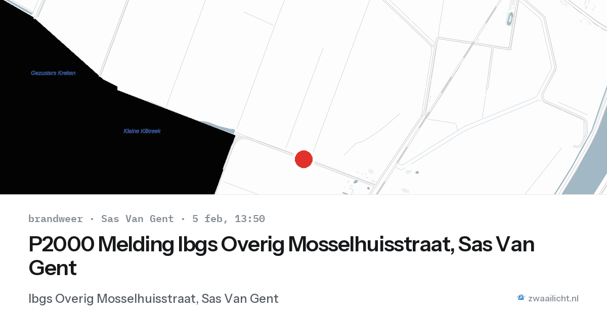 P2000 Melding Ibgs Overig Mosselhuisstraat, Sas Van Gent — 5 feb 2026