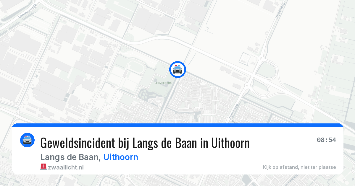Geweldsincident bij Langs de Baan in Uithoorn — 3 apr 2026
