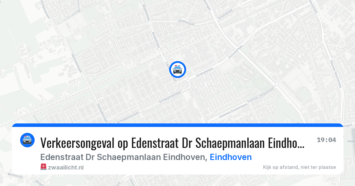 Verkeersongeval op Edenstraat Dr Schaepmanlaan Eindhoven in Eindhoven — 27 apr 2026