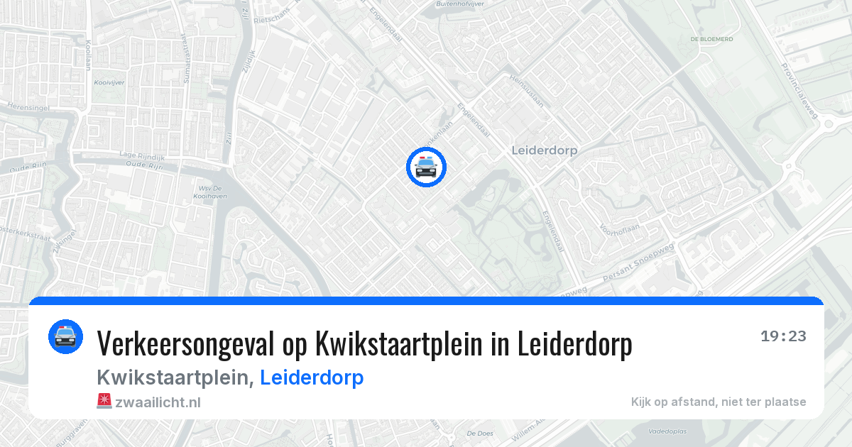 Verkeersongeval op Kwikstaartplein in Leiderdorp — 17 jul 2026