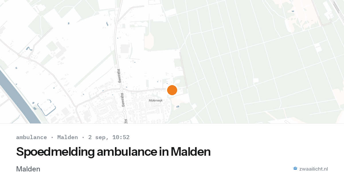 Spoedmelding ambulance in Malden — 2 sep 2026
