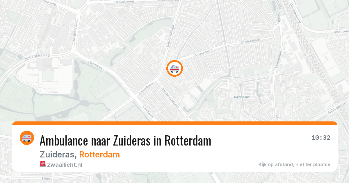 Ambulance naar Zuideras in Rotterdam — 3 aug 2026
