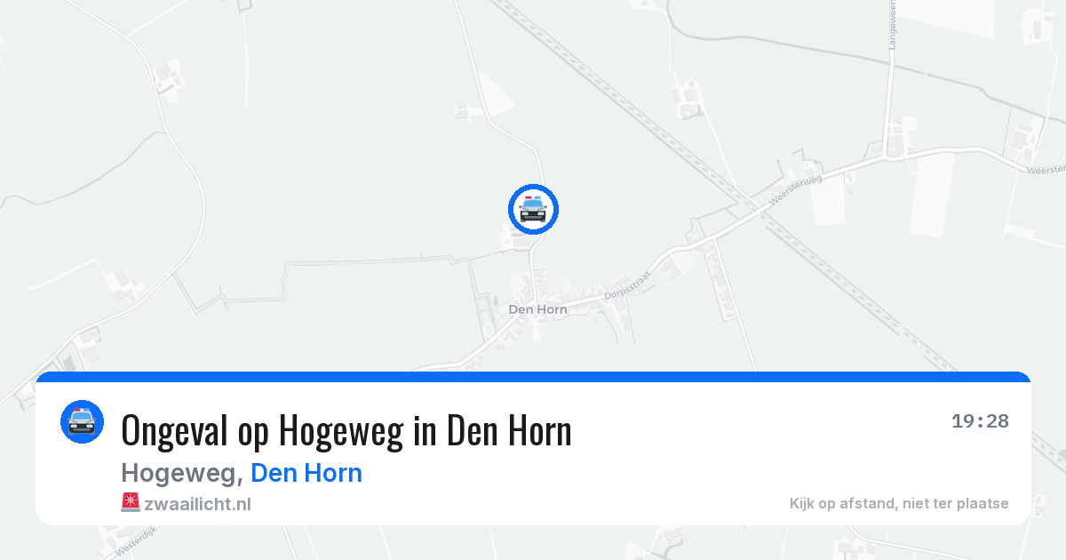 Ongeval op Hogeweg in Den Horn — 8 jun 2026