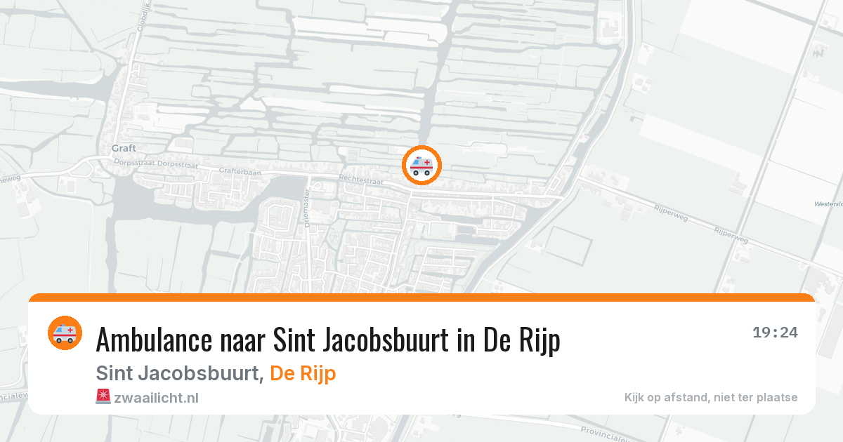 Ambulance naar Sint Jacobsbuurt in De Rijp — 12 aug 2026