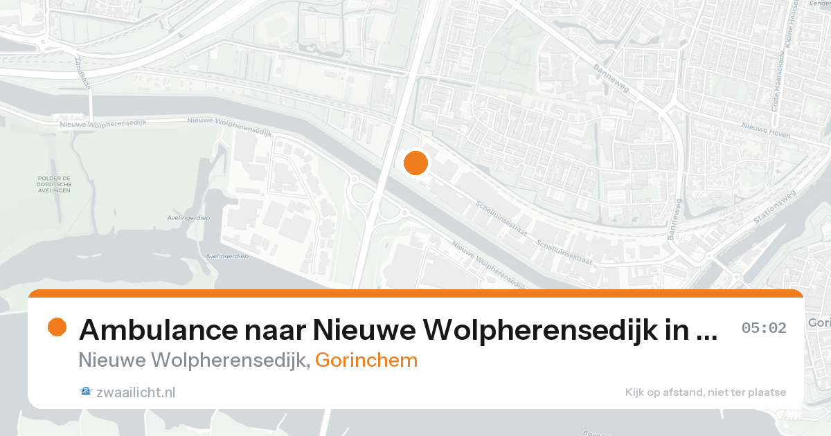 Ambulance naar Nieuwe Wolpherensedijk in Gorinchem — 16 aug 2026