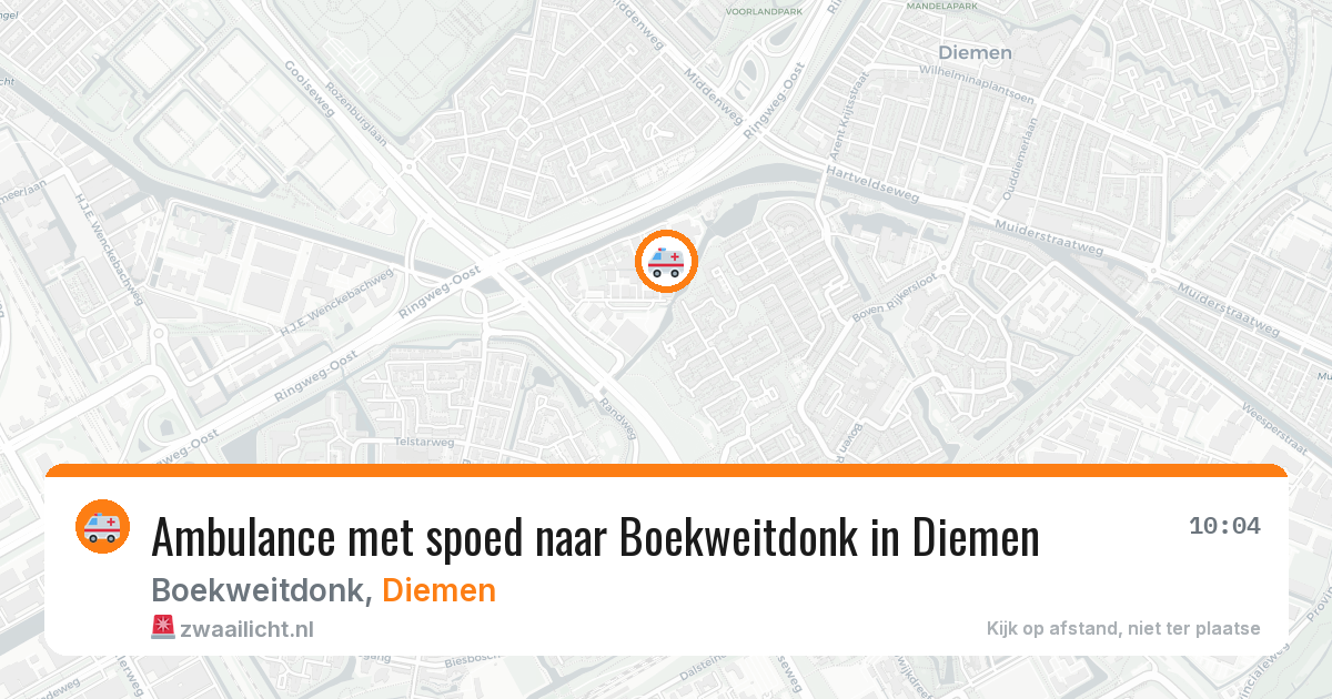 Ambulance met spoed naar Boekweitdonk in Diemen — 10 jun 2026