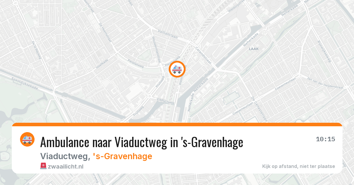 Ambulance naar Viaductweg in 's-Gravenhage — 1 aug 2026