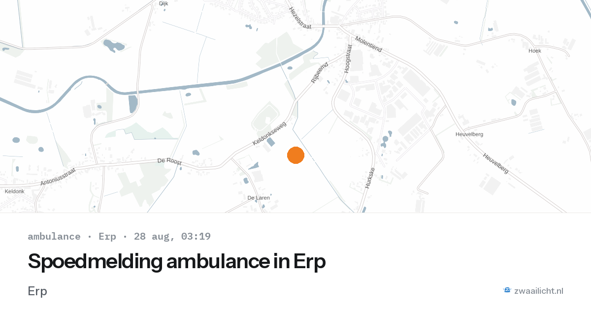 Spoedmelding ambulance in Erp — 28 aug 2026