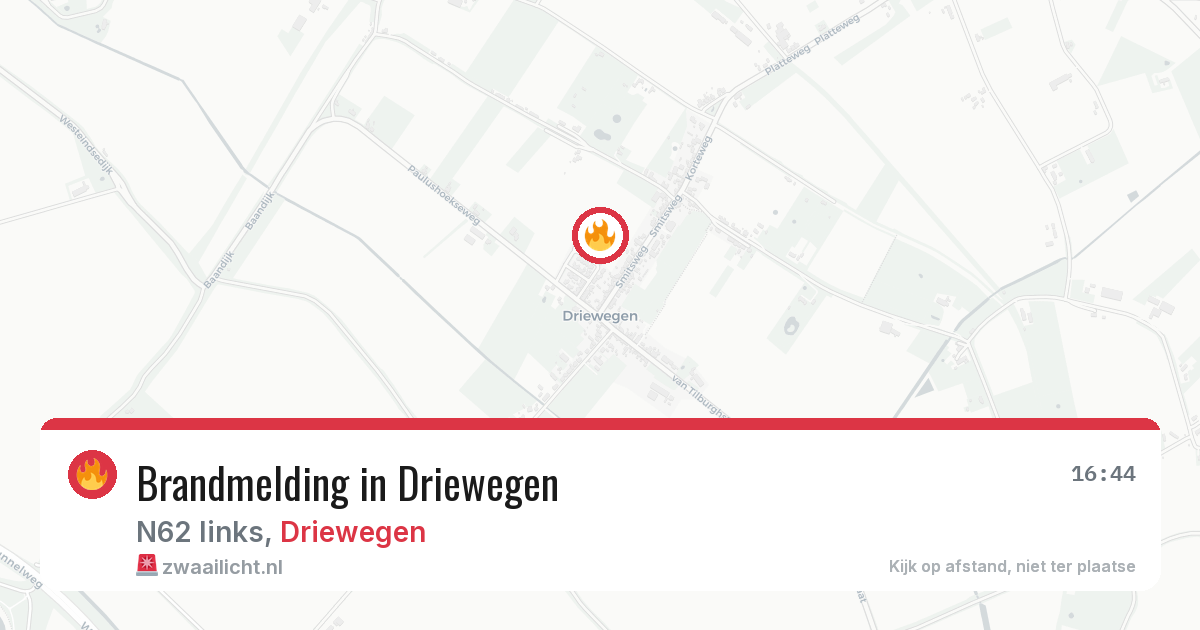 Brandmelding in Driewegen — 23 mrt 2026